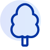 Icon of a stylized tree - Emissions compensation - Select to learn more