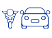 Icona auto e moto - Seleziona per scoprire come raggiungere Fiumicino in auto e moto
