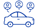 Car sharing icon - Select to discover car sharing services at Fiumicino airport