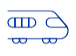 Train icon - Select to discover train connections, timetables and tickets at Fiumicino